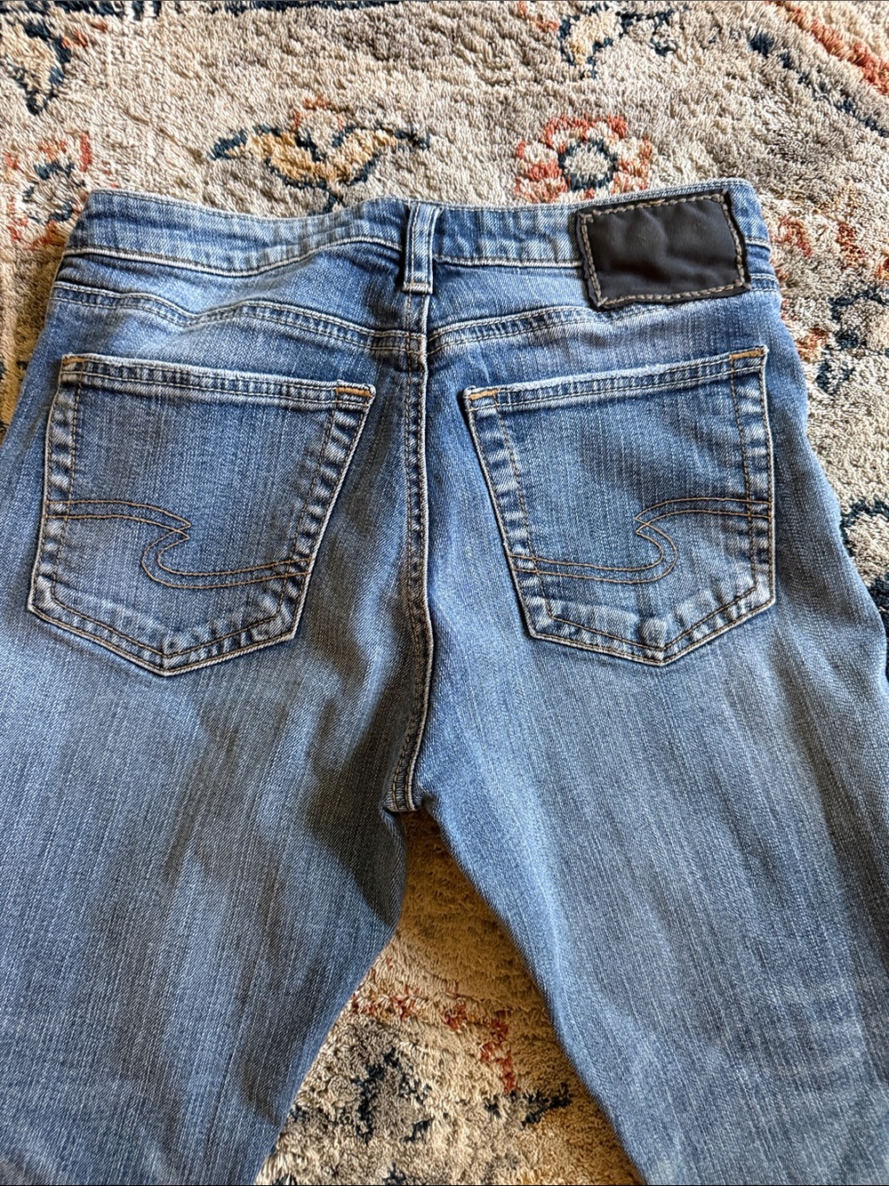 Silver Jeans Women's Straight Leg Light Wash Blue Denim